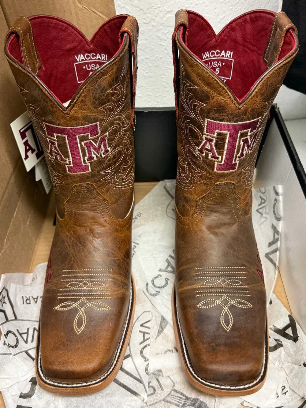Vaccari University Texas A&M Boots